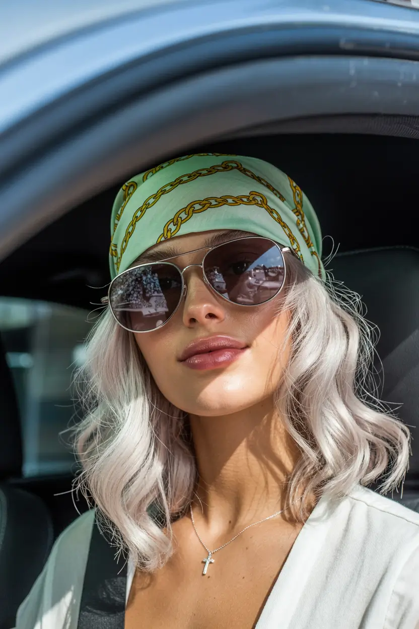 23 A head bandana a summer accessory 2026 Soft Green Drive - Cool Tones for Modern Summer Days