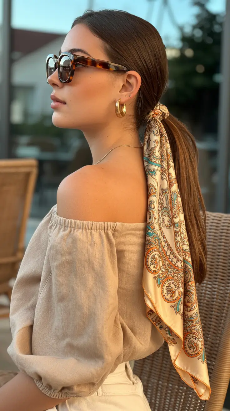23 A head bandana a summer accessory 2026 Low Pony Elegance - The Subtle Power of Details