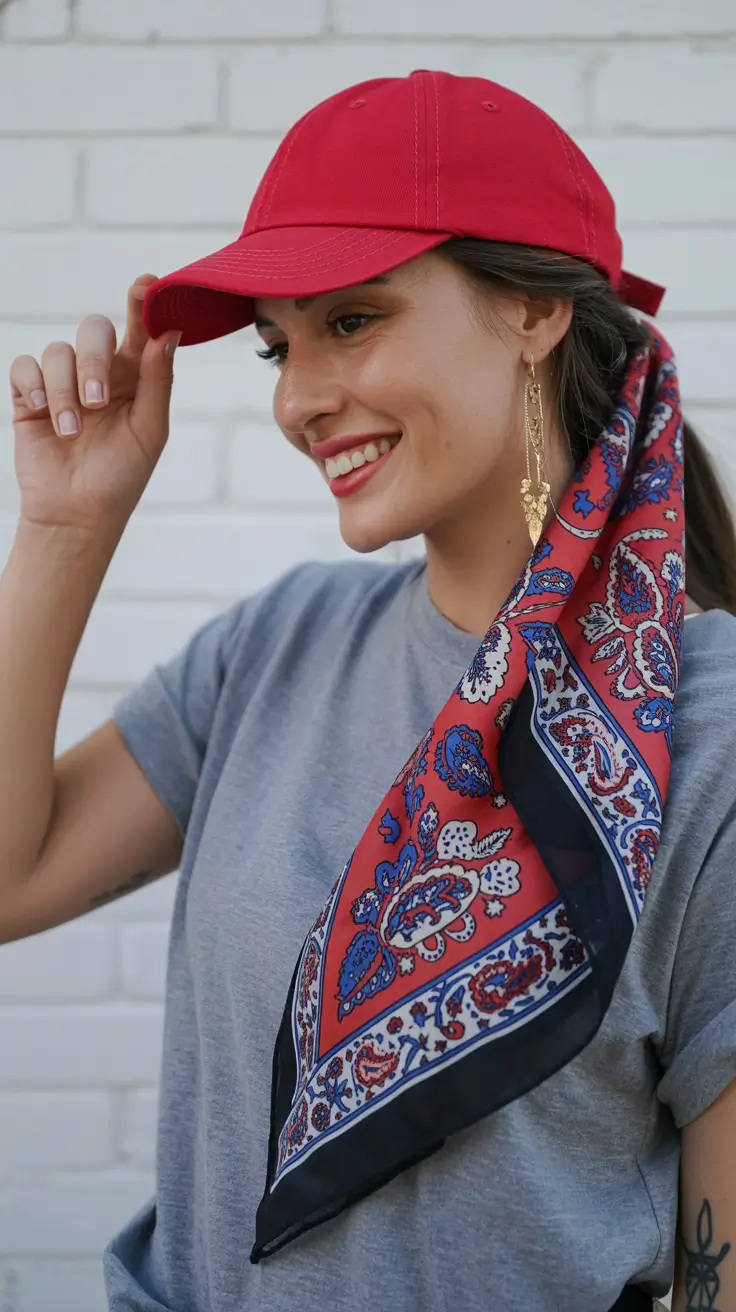 23 A head bandana a summer accessory 2026 Casual Pop - Red Bandana Energy for Everyday Looks