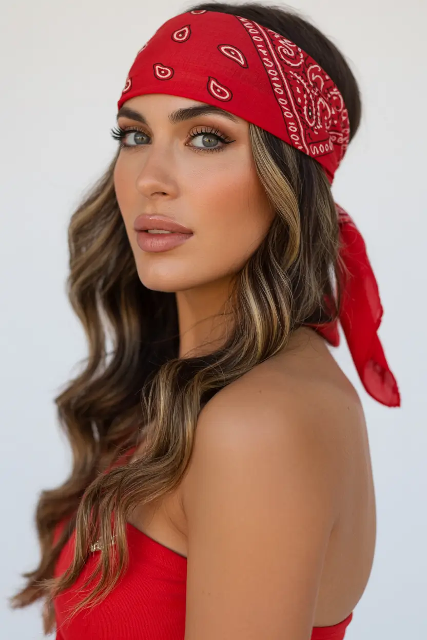 23 A head bandana a summer accessory 2026 Soft Glam Bandana - Polished Yet Effortless