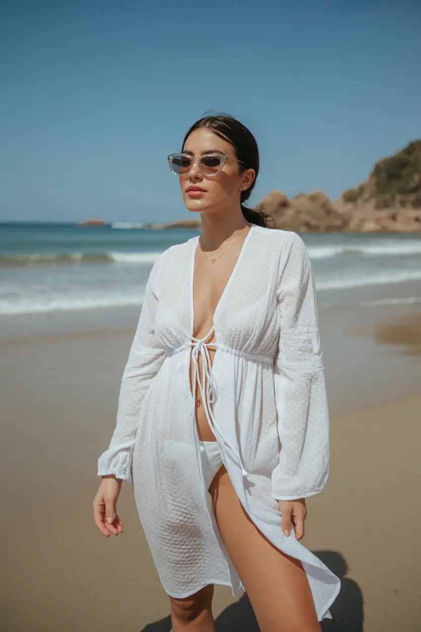 23 beach tunic cover up 2026 Lightweight White Tunic With Soft Feminine Lines
