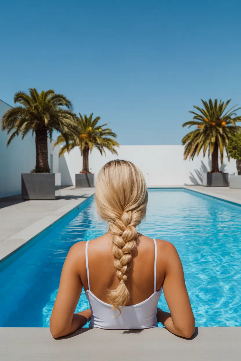 summer hairstyles for swimming 2026 Relaxed Single Braid With Soft Volume