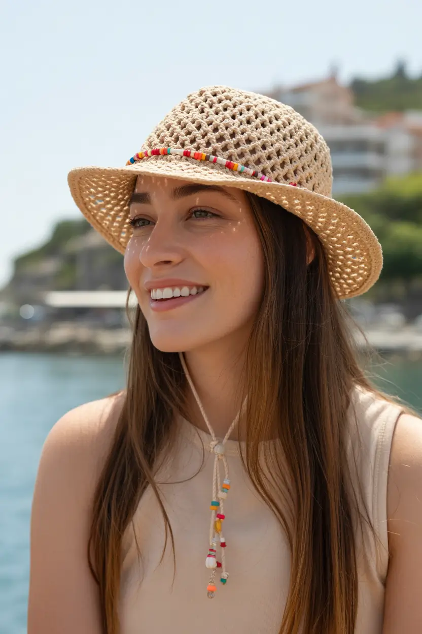 24 summer heads 2026 light-crochet-sun-hat-with-effortless-coastal-layers