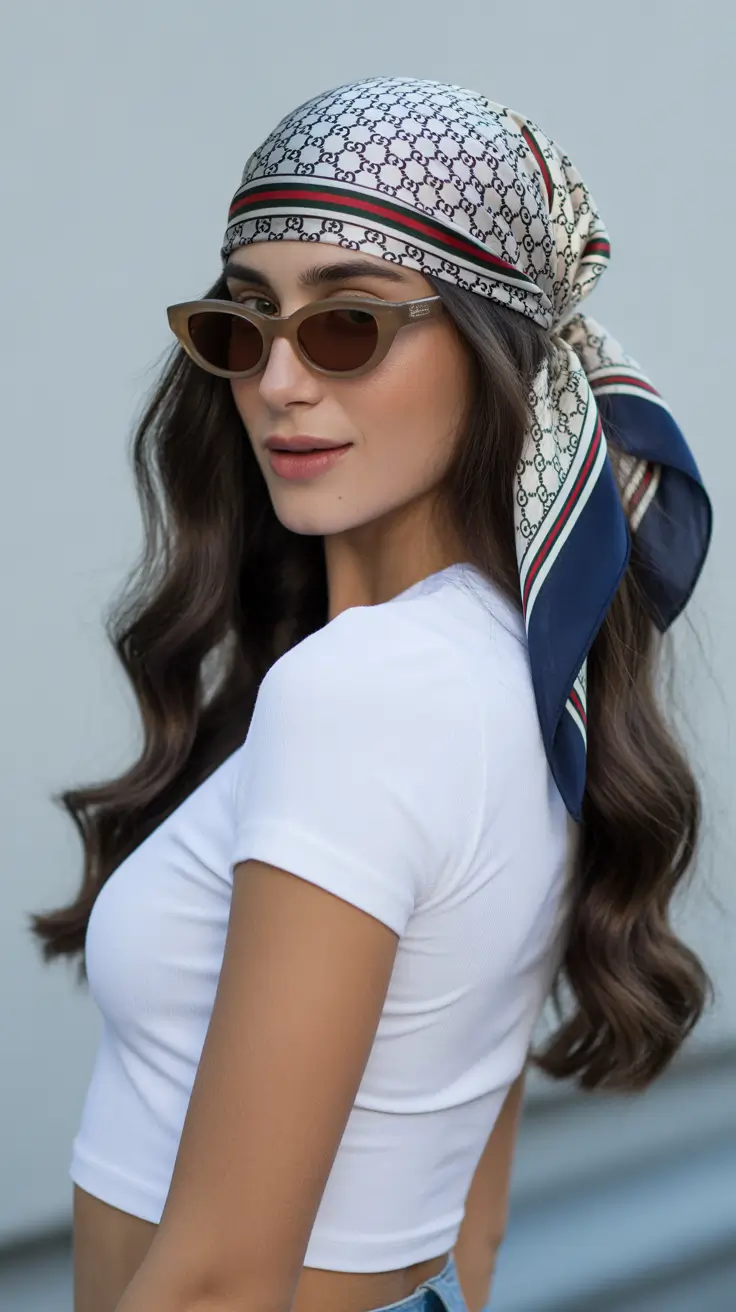 24 summer heads 2026 classic-silk-headscarf-with-glossy-waves-energy