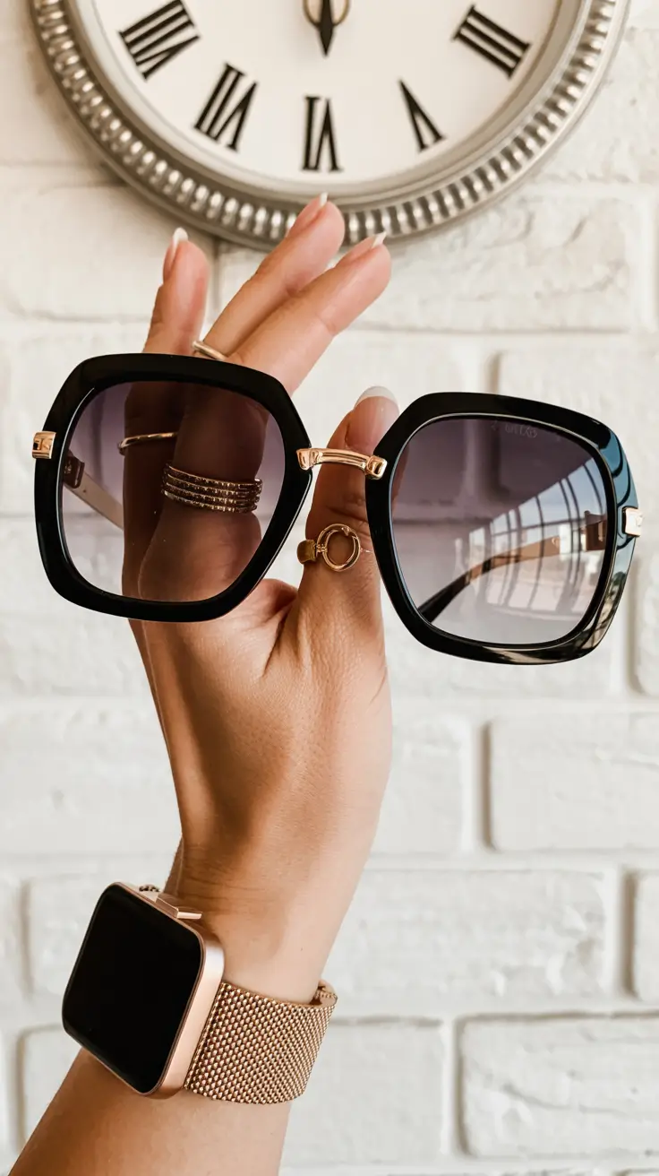 21 Summer Oversized sunglasses 2026 Structured Statement Frames for Everyday Power Dressing