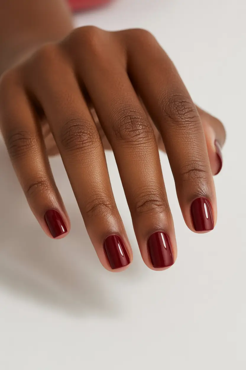 summer short nail inspo 2026 classic red glossy nails