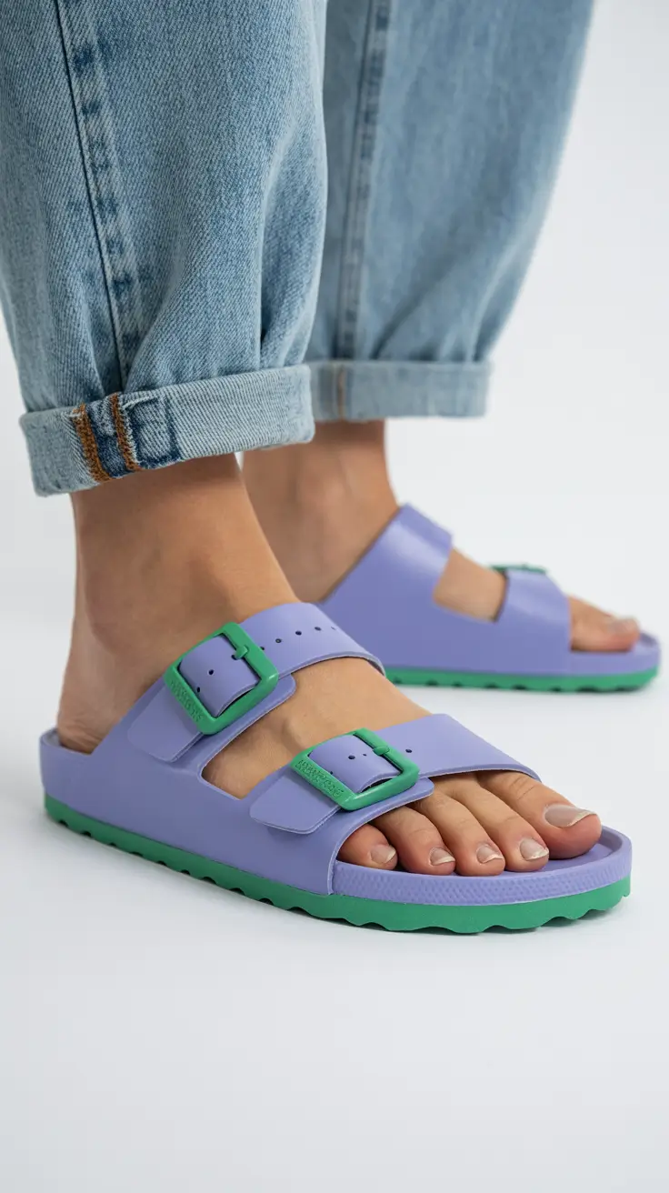 21 summer slides for women 2026 Sporty Colorblock Slides That Feel Fresh and Functional