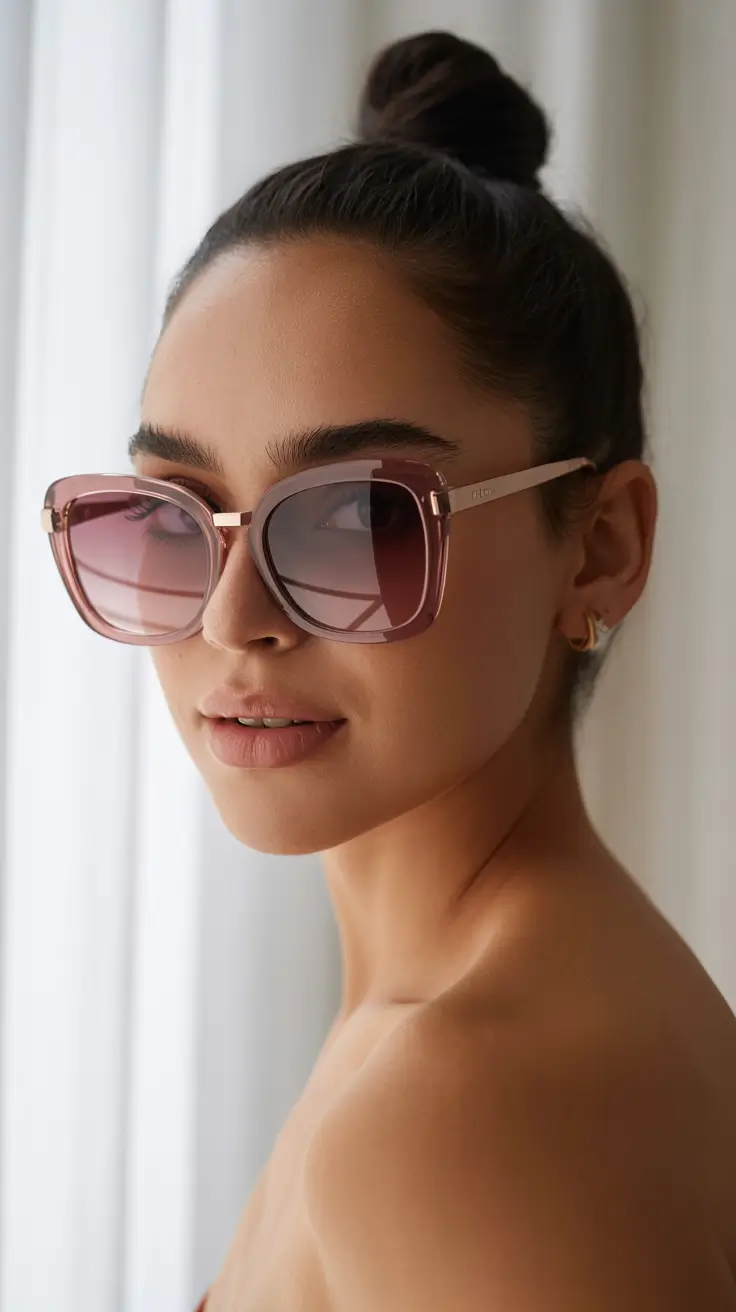 summer sunglasses for women 2026 Pink Tinted Frames for a Soft Summer Glow