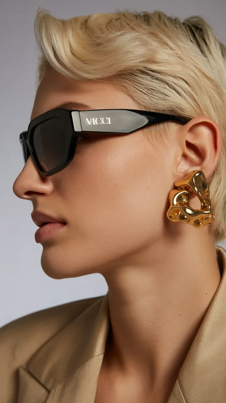 summer sunglasses for women 2026 Sculptural Black Frames With a Sharp Modern Finish