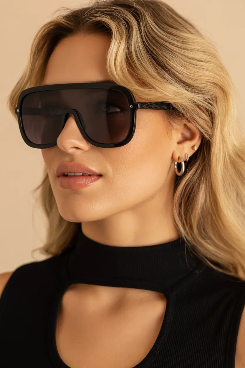 summer sunglasses for women 2026 Oversized Shield Frames That Command Attention